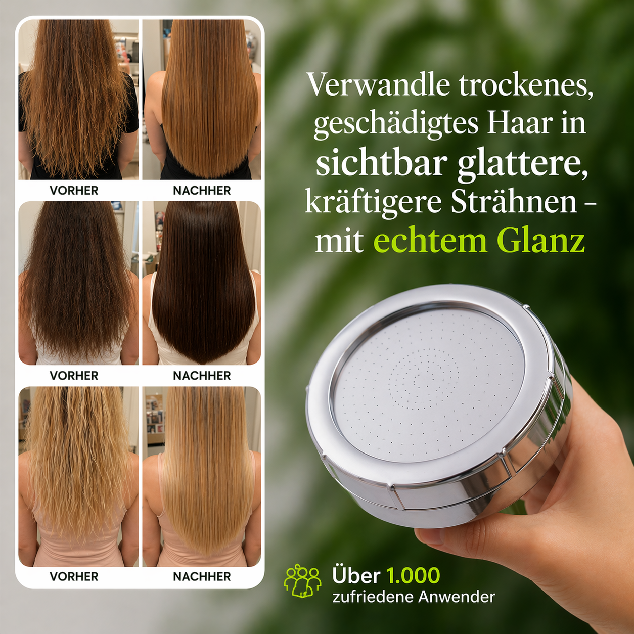 Klariva® Gefilterter Duschkopf